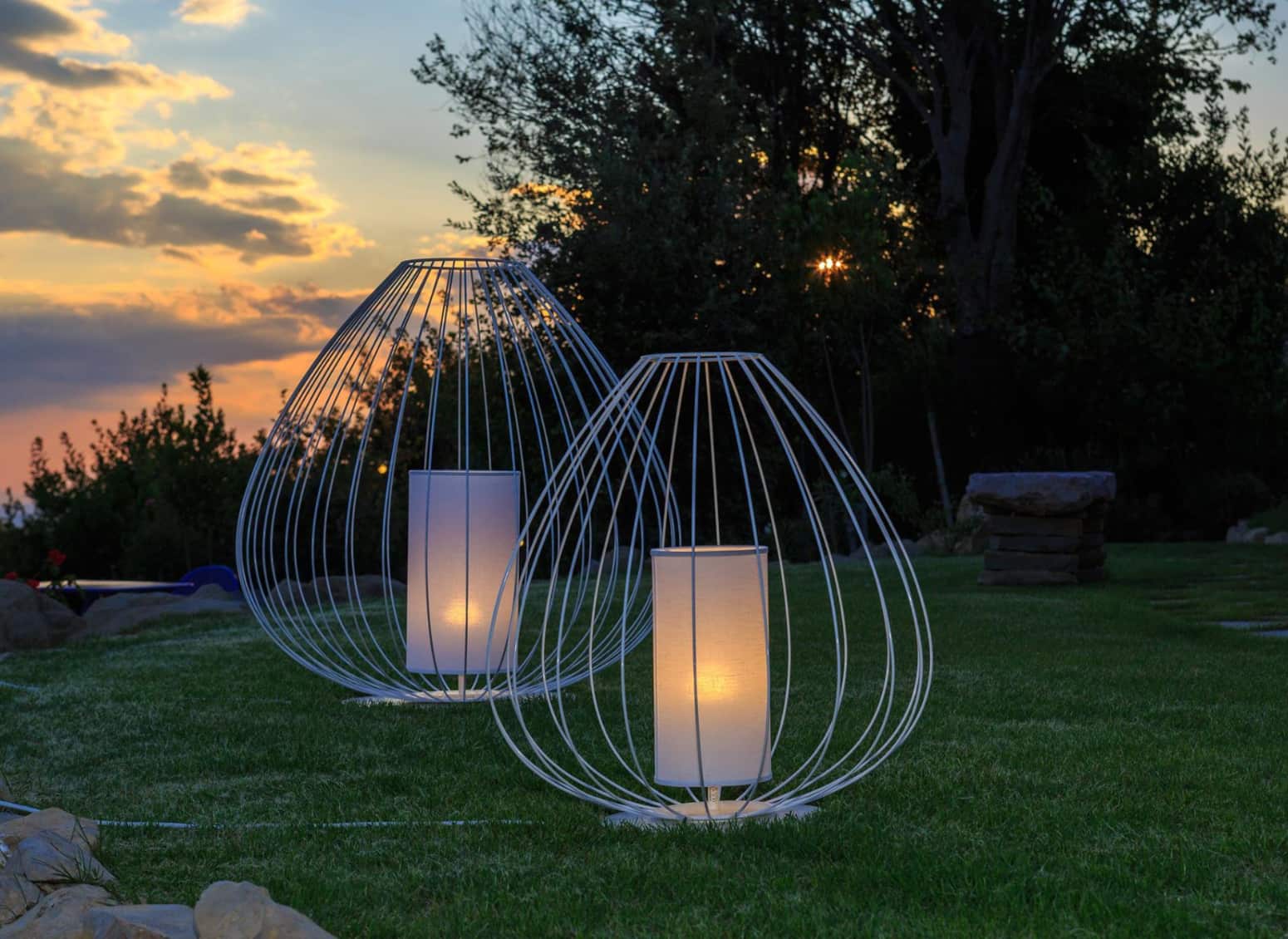 Peaceful evening atmosphere with soft ambient lighting creating a calm environment
